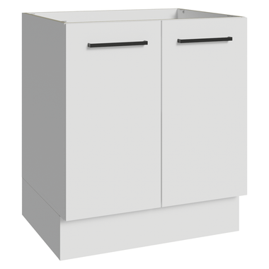 Bajo Mesada 70 cm 2 Puertas Sin Mesada Blanco Agata Madesa