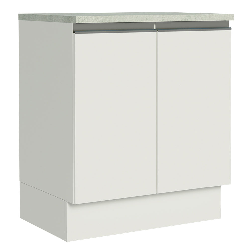 Bajo Mesada 70 cm 2 Puertas Glamy Blanco
