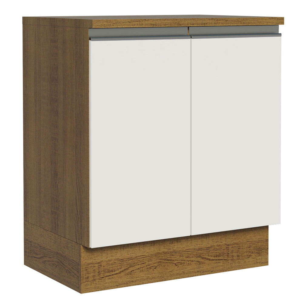 Bajo Mesada 70 cm 2 Puertas Marrón/Blanco Glamy Madesa