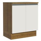 Bajo Mesada 70 cm 2 Puertas Glamy Marrón/Blanco
