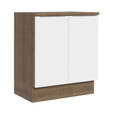 Bajo Mesada 70 cm Sin cajones 2 Puertas Stella Marrón/Blanco