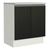 Bajo Mesada 70 cm 2 Puertas Blanco/Negro Glamy
