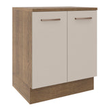 Bajo Mesada 70 cm 2 Puertas Agata Marrón/Crema