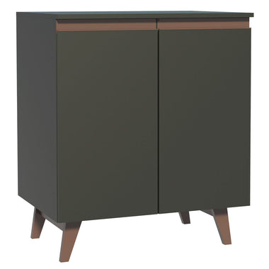 Bajo Mesada 70 cm 2 Puertas con Patas Negro Reims Madesa