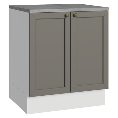 Bajo Mesada 70 cm 2 Puertas Blanco/Gris Vik Madesa