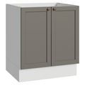 Bajo Mesada 70 cm 2 Puertas Sin Mesada Blanco/Gris Vik Madesa