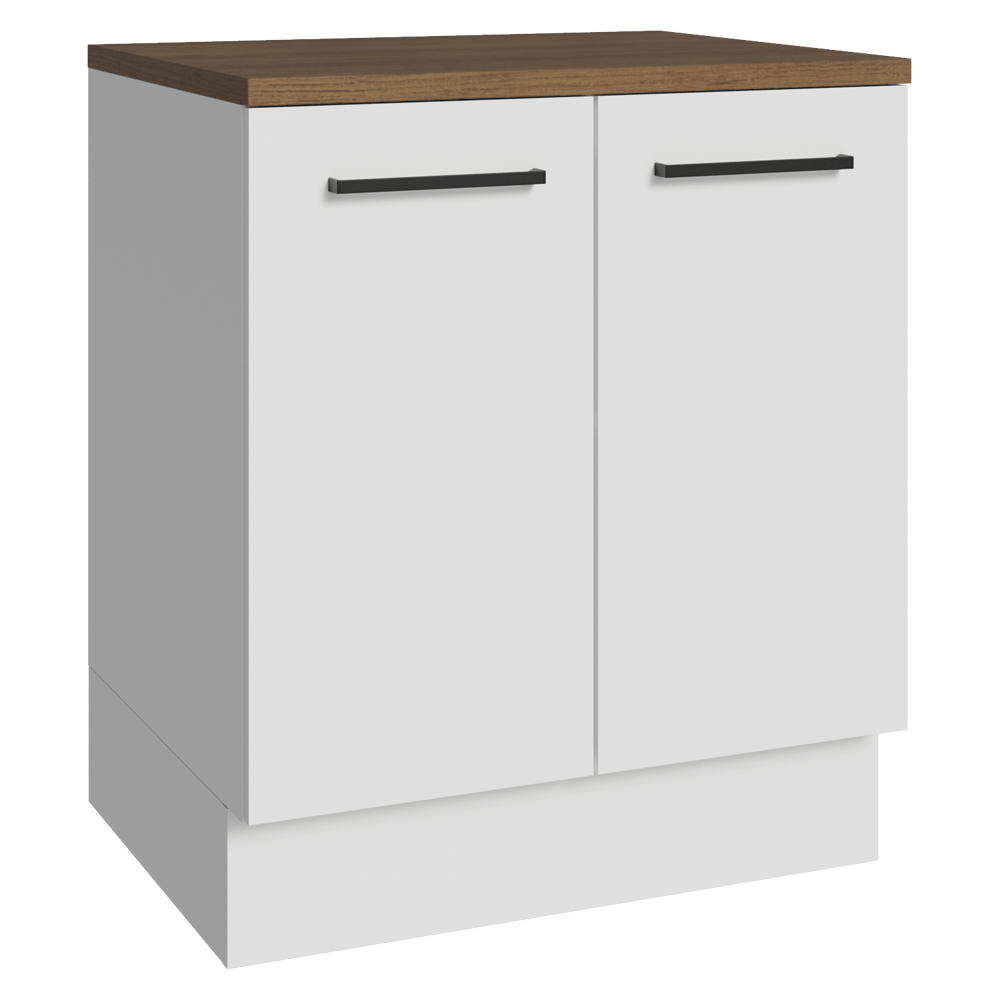 Bajo Mesada 70 cm 2 Puertas Blanco/Marrón Agata Madesa