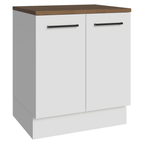 Bajo Mesada 70 cm 2 Puertas Blanco/Marrón Agata Madesa