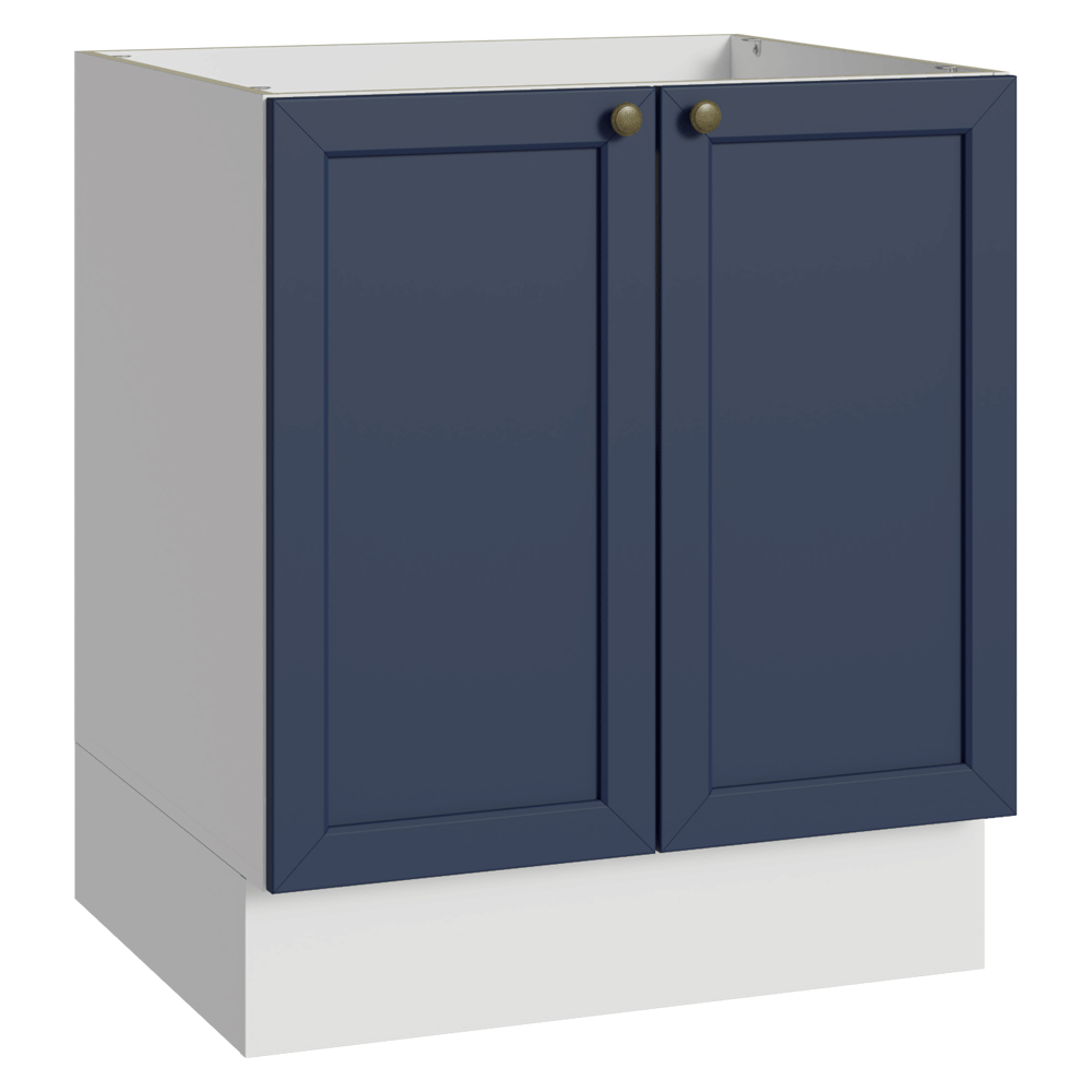 Bajo Mesada 70 cm 2 Puertas Sin Mesada Blanco/Azul Vik Madesa