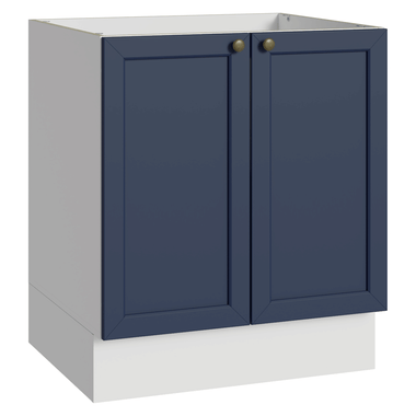 Bajo Mesada 70 cm 2 Puertas Sin Mesada Blanco/Azul Vik Madesa