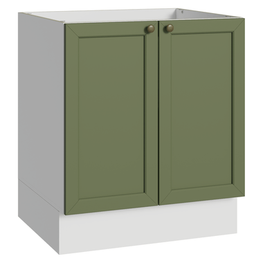 Bajo Mesada 70 cm 2 Puertas Sin Mesada Blanco/Verde Vik Madesa