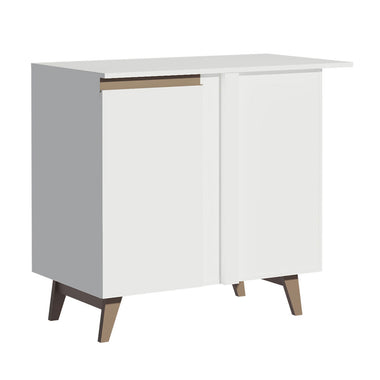 Bajo Mesada Esquinero 90 cm 1 Puerta con Patas Blanco Reims Madesa