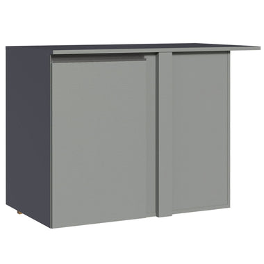 Bajo Mesada Esquinero 93 cm 1 Puerta Flotante Gris Nice Madesa