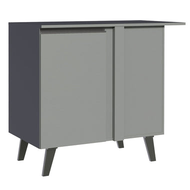 Bajo Mesada 93 cm 1 Puerta con Patas Gris Nice Madesa