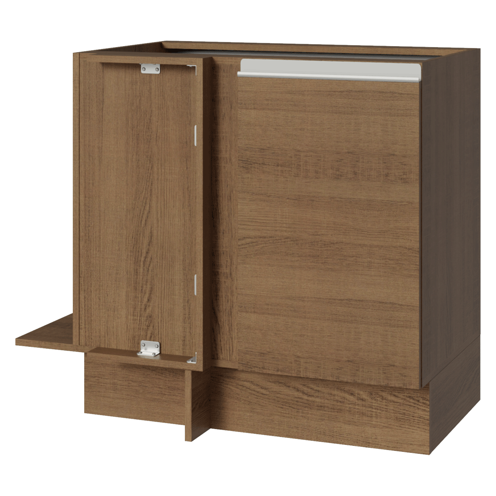 Bajo Mesada Esquinero 94 cm 1 Puerta (Sin Mesada) Marrón Glamy Madesa