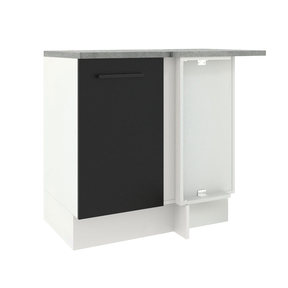 Bajo Mesada 94 cm Sin cajones 1 Puerta Agata Blanco/Negro