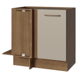 Bajo Mesada Esquinero 94 cm 1 Puerta (Sin Mesada) Marrón/Crema Agata Madesa