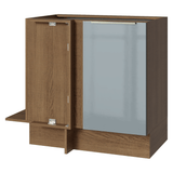 Bajo Mesada Esquinero 1 Puerta (Sin Mesada) Marrón/Gris Lux Madesa