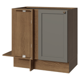 Bajo Mesada Esquinero 94 cm 1 Puerta (Sin Mesada) Marrón/Gris Vik Madesa