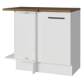 Bajo Mesada Esquinero 94 cm 1 Puerta Blanco/Marrón Agata Madesa