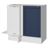 Bajo Mesada Esquinero 94 cm 1 Puerta (Sin Mesada) Blanco/Azul Vik Madesa