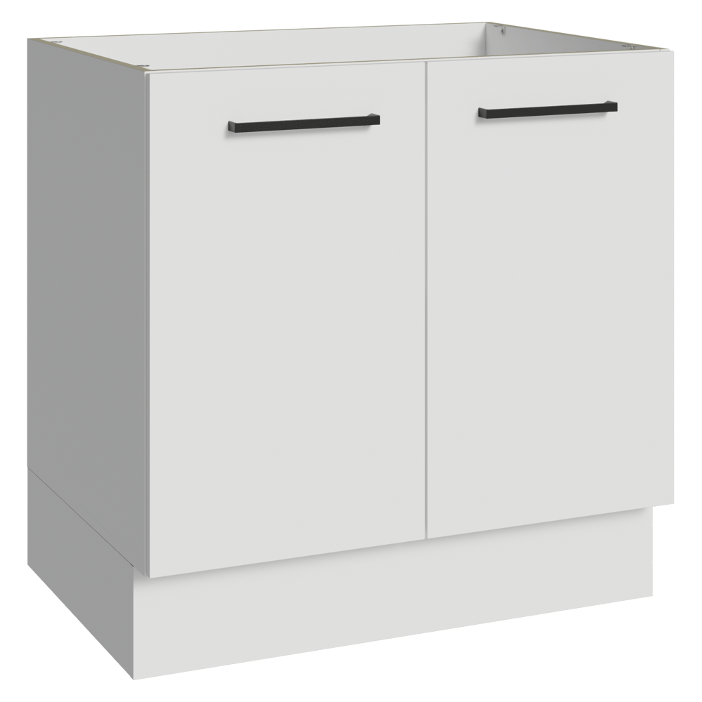 Bajo Mesada 80 cm 2 Puertas Sin Mesada Blanco Agata Madesa