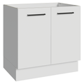 Bajo Mesada 80 cm 2 Puertas Sin Mesada Blanco Agata Madesa
