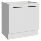 Bajo Mesada 80 cm 2 Puertas Sin Mesada Blanco Agata Madesa