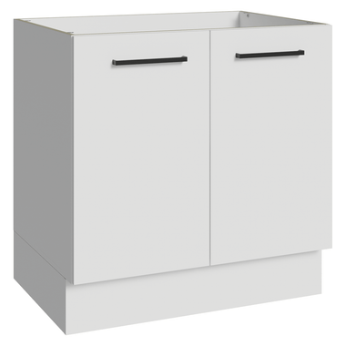 Bajo Mesada 80 cm 2 Puertas Sin Mesada Blanco Agata Madesa