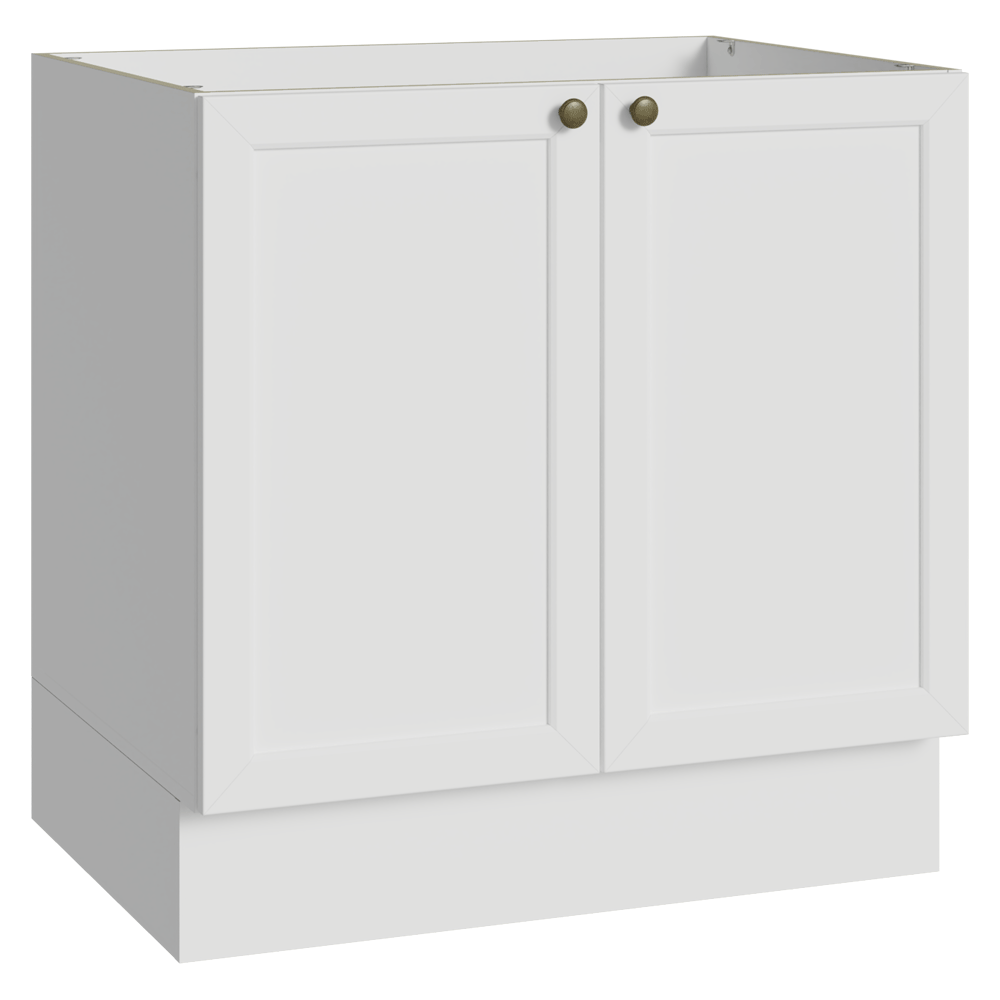 Bajo Mesada 80 cm 2 Puertas Sin Mesada Blanco Vik Madesa