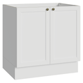 Bajo Mesada 80 cm 2 Puertas Sin Mesada Blanco Vik Madesa