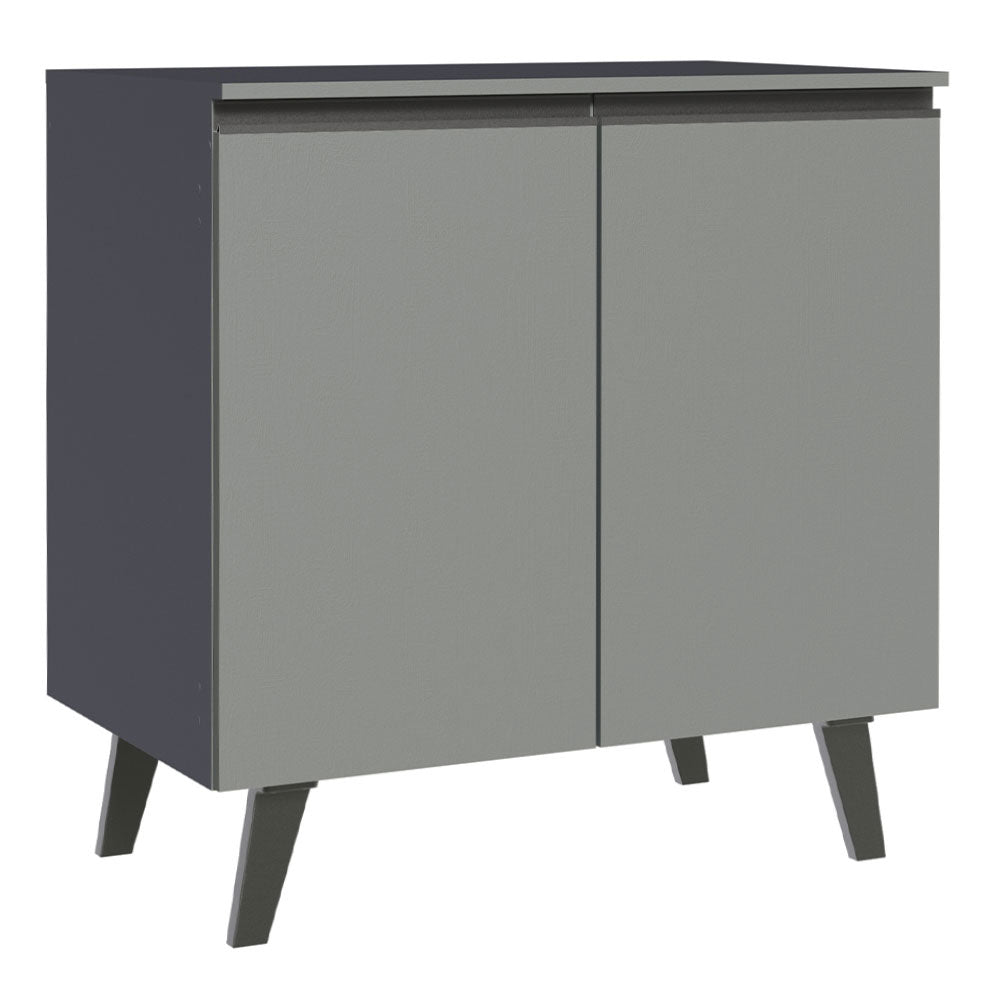 Bajo Mesada 80 cm 2 Puertas con Patas Gris Nice Madesa