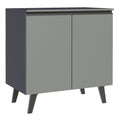 Bajo Mesada 80 cm 2 Puertas con Patas Gris Nice Madesa