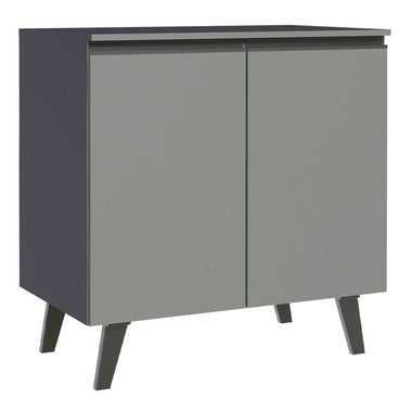 Bajo Mesada 80 cm 2 Puertas con Patas Gris Nice Madesa