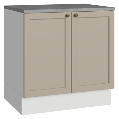 Bajo Mesada 80 cm 2 Puertas Blanco/Crema Vik Madesa