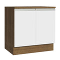 Bajo Mesada 80 cm 2 Puertas Marrón/Blanco Glamy Madesa