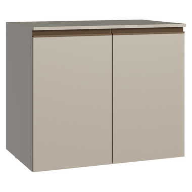 Bajo Mesada 80 cm 2 Puertas Flotante Crema Nice Madesa