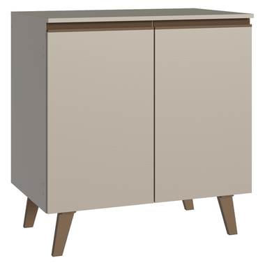 Bajo Mesada 80 cm 2 Puertas con Patas Crema Nice Madesa