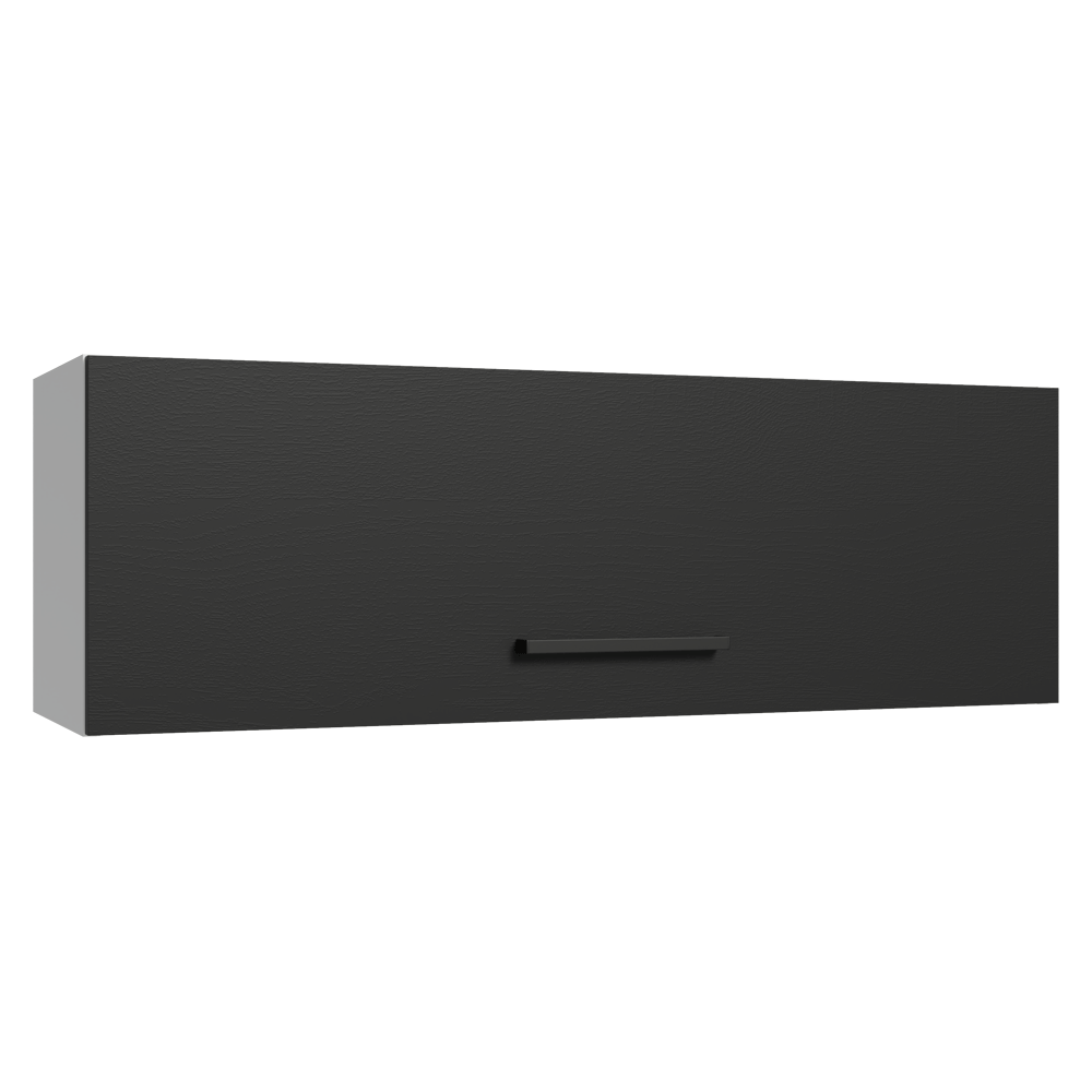 Alacena 100 cm 1 Puerta Rebatible Blanco/Negro Agata Madesa