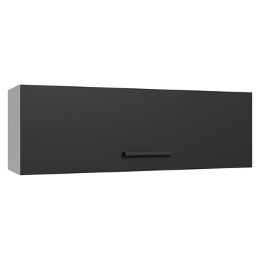 Alacena 100 cm 1 Puerta Rebatible Blanco/Negro Agata Madesa