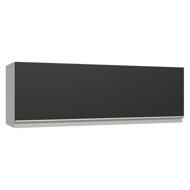 Alacena 100 cm 1 Puerta Rebatible Blanco/Negro Glamy Madesa