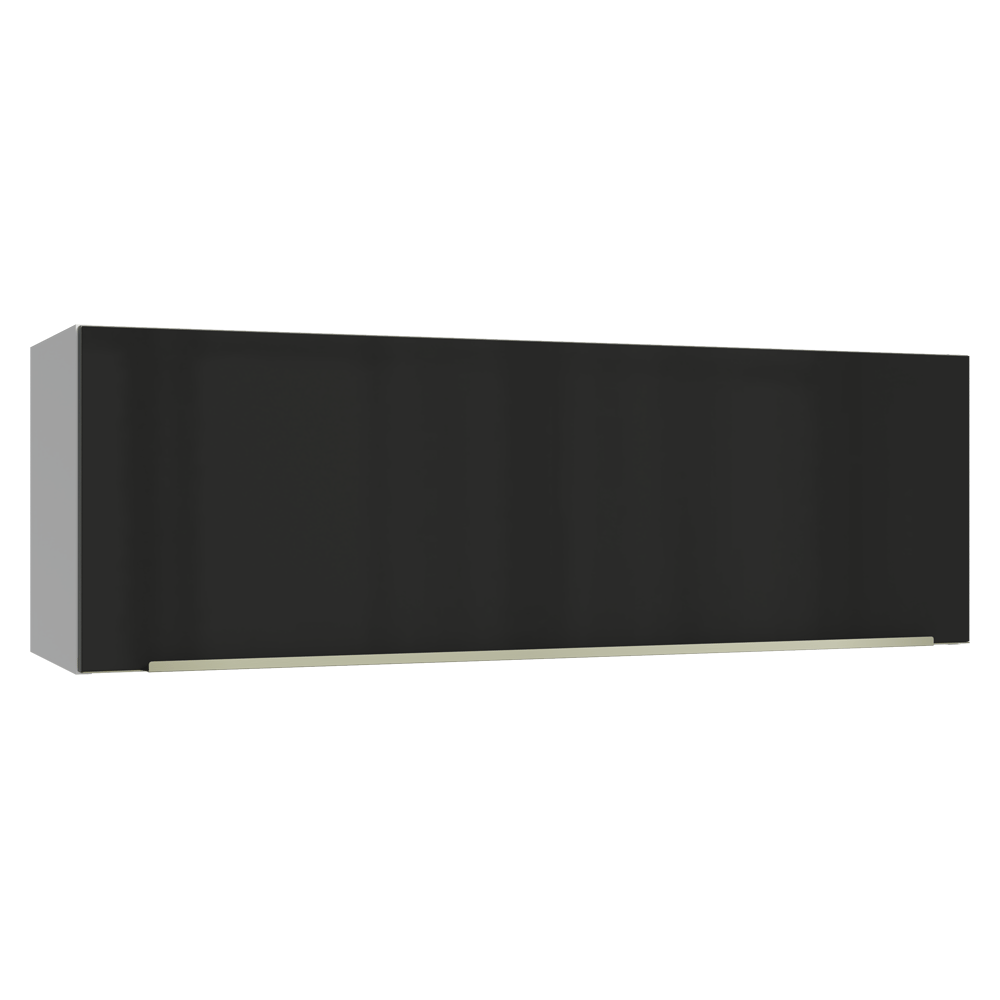 Alacena 100 cm 1 Puerta Rebatible Blanco/Negro Lux Madesa