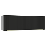 Alacena 100 cm 1 Puerta Rebatible Blanco/Negro Lux Madesa