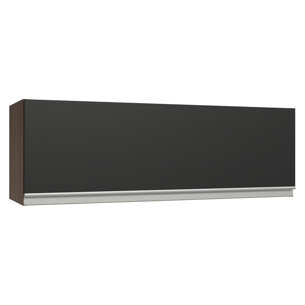 Alacena 100 cm 1 Puerta Rebatible Marrón/Negro Glamy Madesa