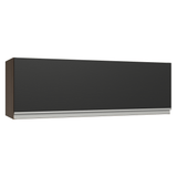 Alacena 100 cm 1 Puerta Rebatible Marrón/Negro Glamy Madesa