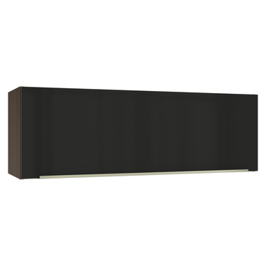 Alacena 100 cm 1 Puerta Rebatible Marrón/Negro Lux Madesa