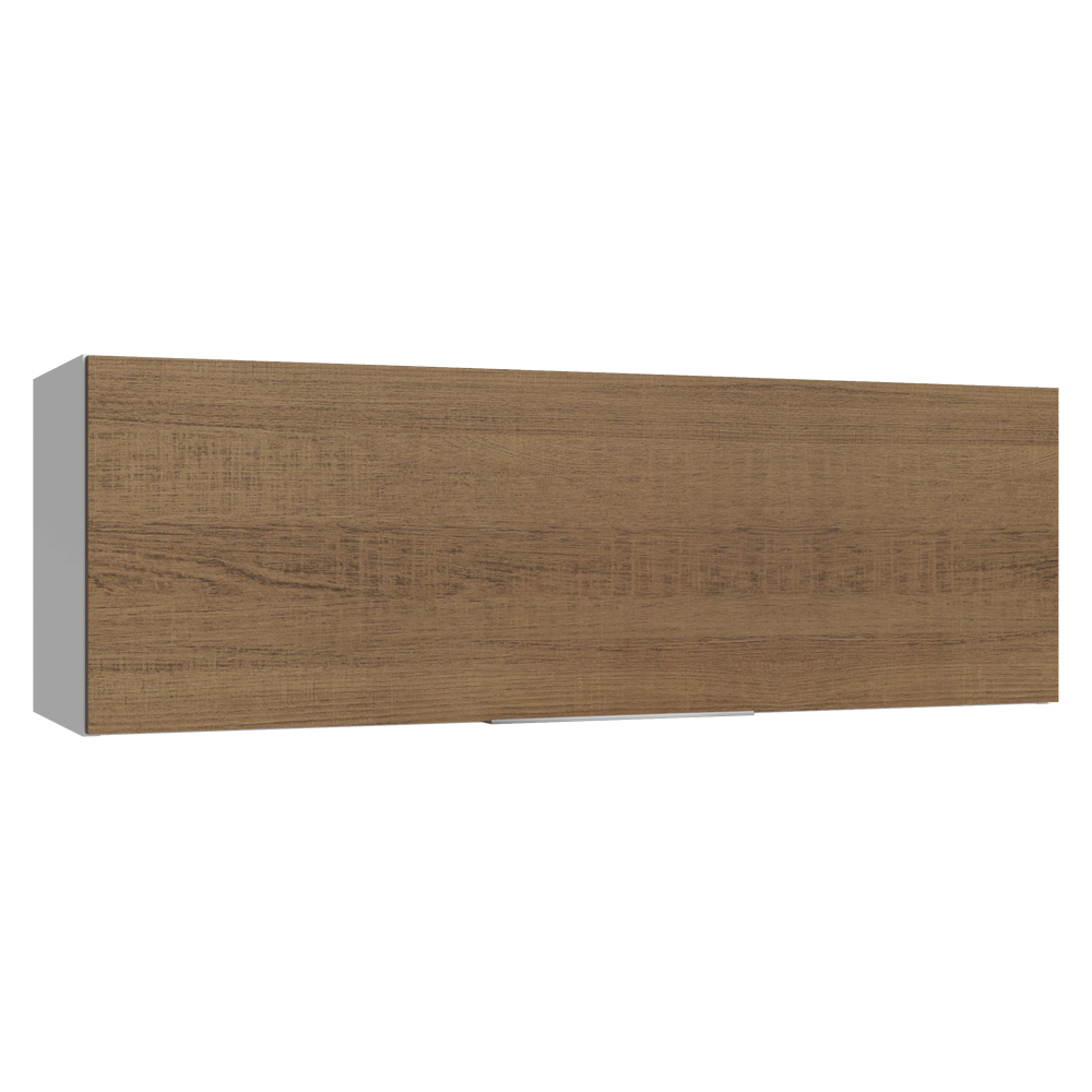Alacena 100 cm 1 Puerta Rebatible Blanco/Marrón Stella Madesa