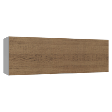 Alacena 100 cm 1 Puerta Rebatible Blanco/Marrón Stella Madesa