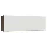 Alacena 100 cm 1 Puerta Rebatible Marrón/Blanco aterciopelado Lux Madesa