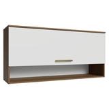 Alacena 105 cm 1 Puerta Rebatible Marrón/Blanco Lille Madesa